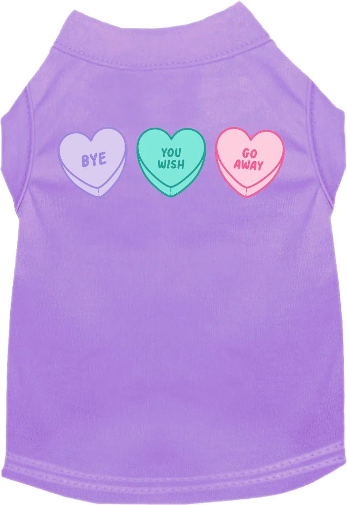 Anti Valentines Hearts Screen Print Dog Shirt in Many Colors