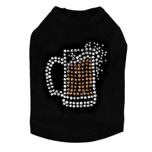 Beer Mug Rhinestone Tank- Many Colors- Glass Only