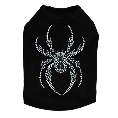 Blue Spider Rhinestones Tank Top - Many Colors