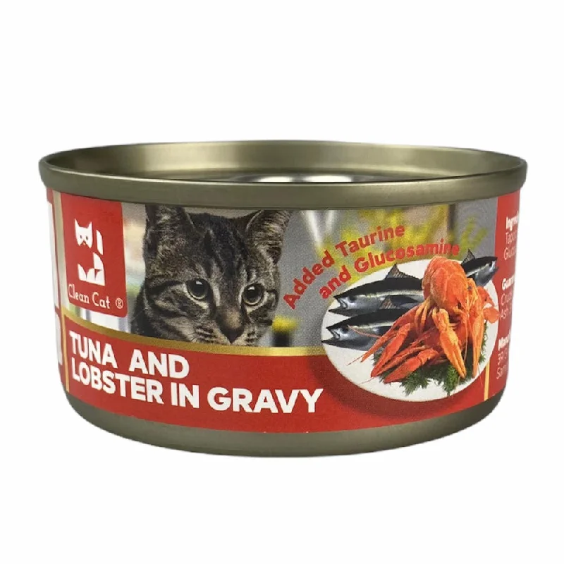 $8 OFF 24 cans: Clean Cat Tuna and Lobster in Gravy Canned Cat Food 80g x 24