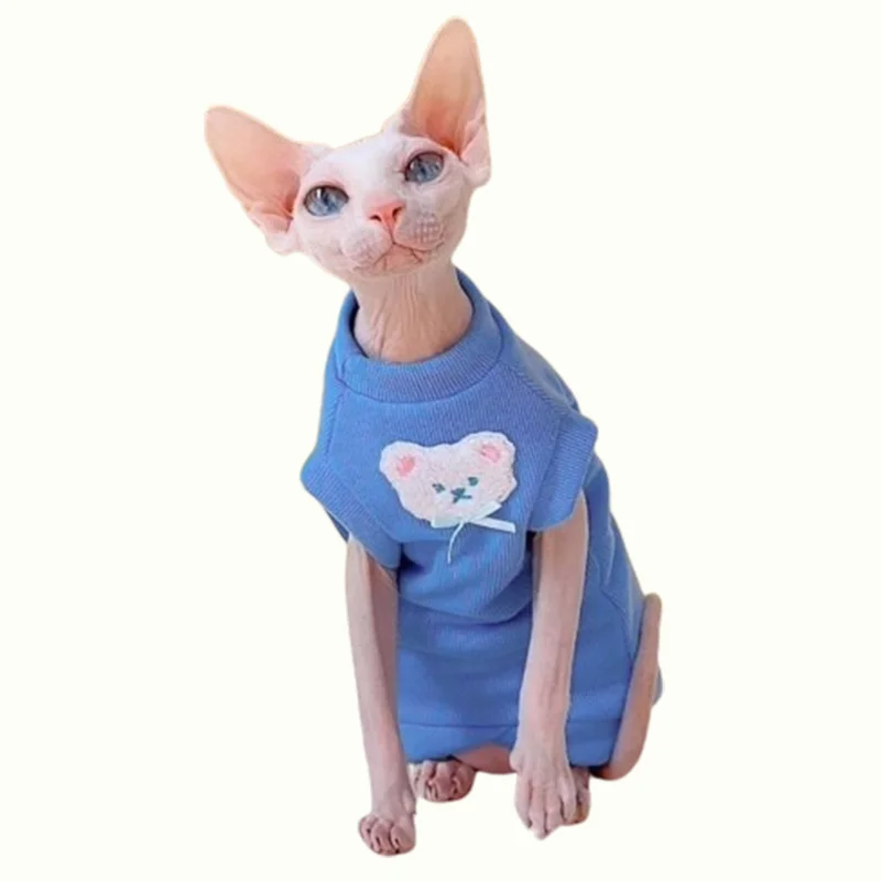 Cute Teddy Sleeveless Sphynx Clothes