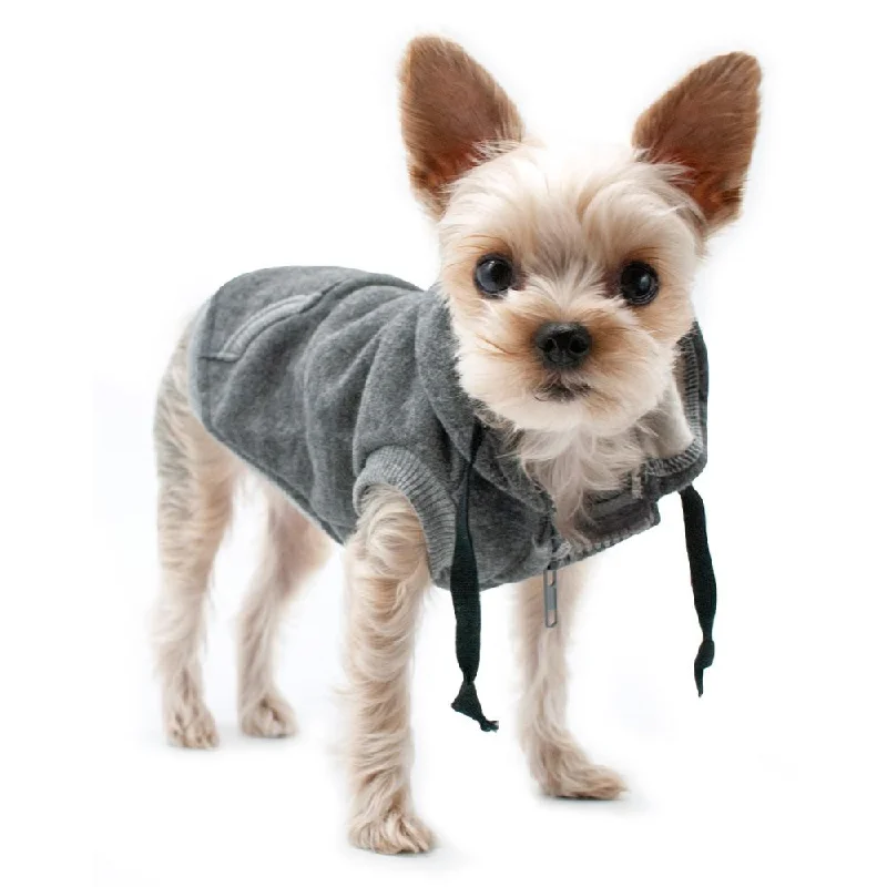 Drawstring Dog Hoodie by DOGO - Gray