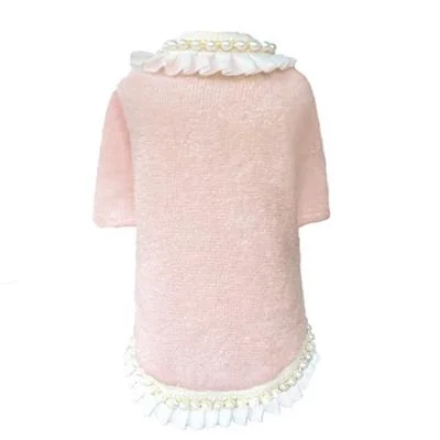 Dream Pearls Dog Sweater- Peach