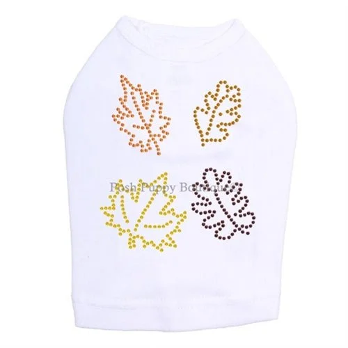 Fall Leaves 3 Rhinestone Tank- Many Colors