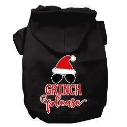 Grinch Please Screen Print Dog Hoodie in Many Colors