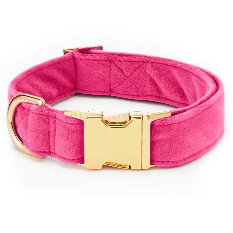 6. **Pet mattress is waterproof and washable**Hot Pink Velvet Dog Collar