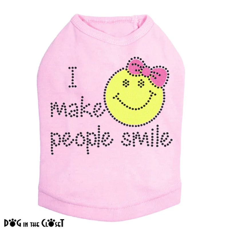 I Make People Smile (Girl) Dog Tank Many Colors