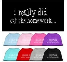 I Really Did Eat the Homework Screen Print Shirt