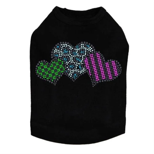 Leopard, Checks, & Stripes Multicolor Hearts Tank - Many Colors