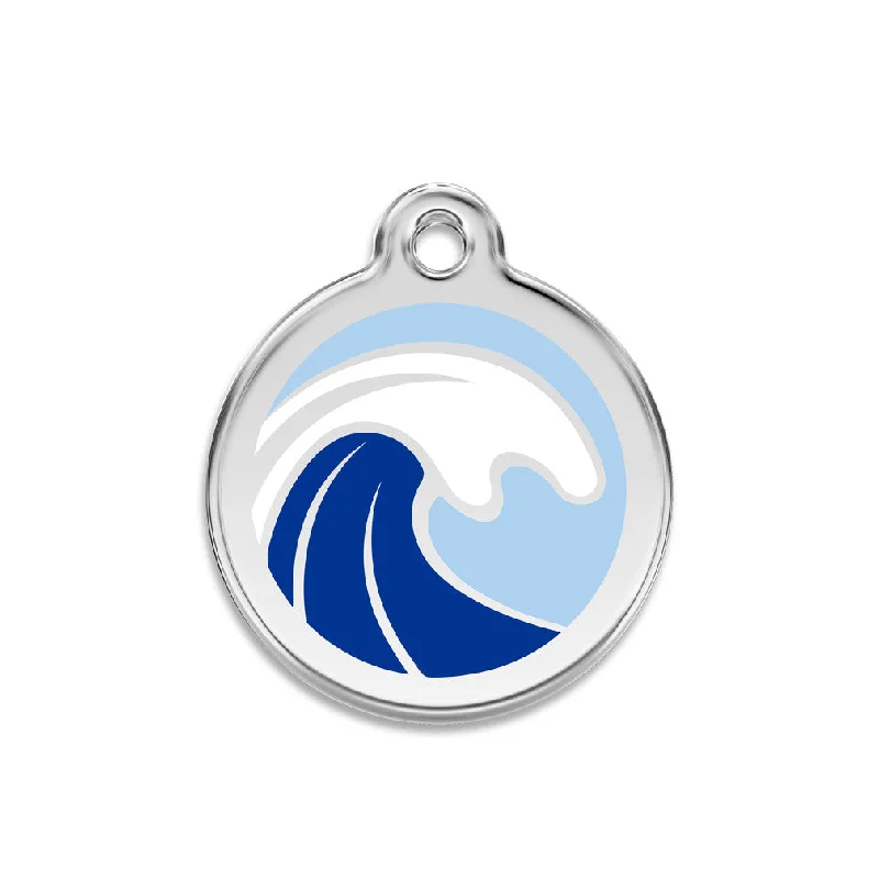 1. **Pet collar with custom engraving**Red Dingo Pet ID Tag Wave